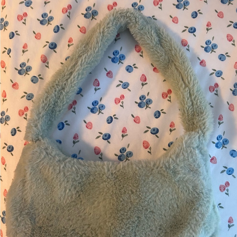 ASOS Fuzzy Shoulder Bag in Sage